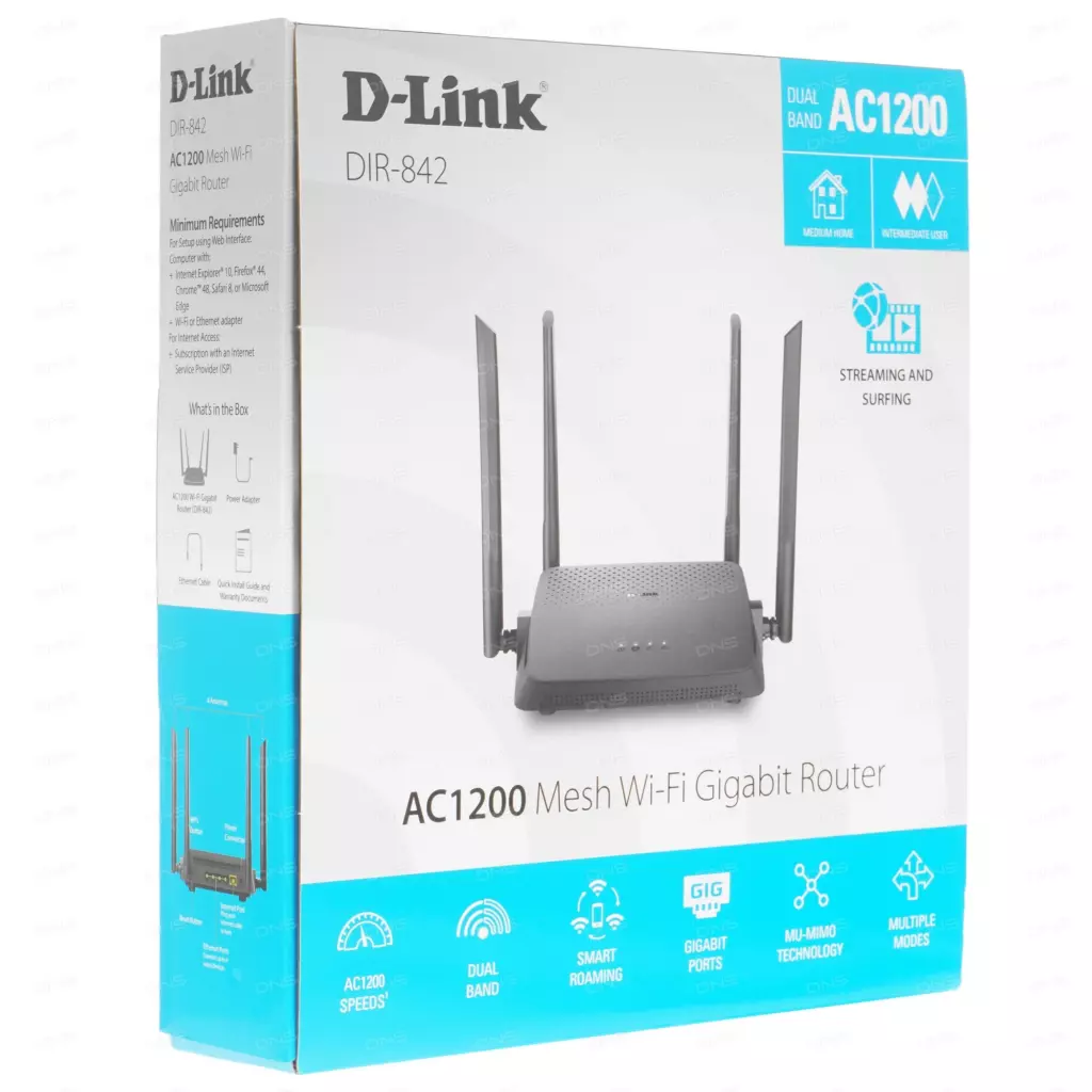D-Link DIR-842 в коробке